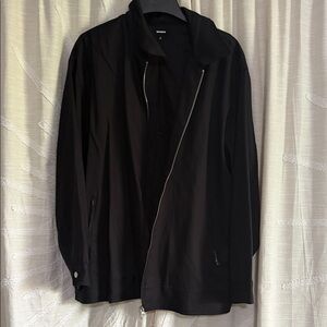 Monrow Unisex Black Zip-Up Jacket
